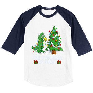 Struggle Is Real Dinosaur Trex Dino Christmas Tree Gift Baseball Sleeve Shirt