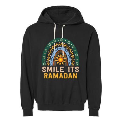 Smile its Ramadan Muslim Eid Mubarak Islamic Ramadan Kareem Garment-Dyed Fleece Hoodie