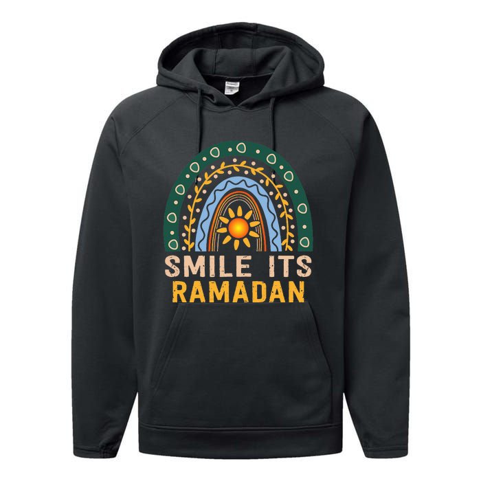 Smile its Ramadan Muslim Eid Mubarak Islamic Ramadan Kareem Performance Fleece Hoodie