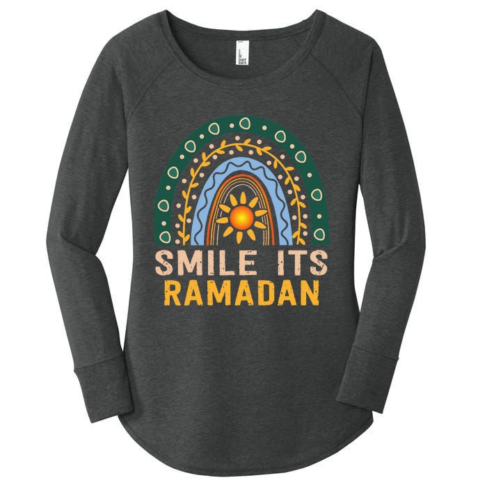 Smile its Ramadan Muslim Eid Mubarak Islamic Ramadan Kareem Women's Perfect Tri Tunic Long Sleeve Shirt