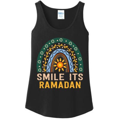 Smile its Ramadan Muslim Eid Mubarak Islamic Ramadan Kareem Ladies Essential Tank