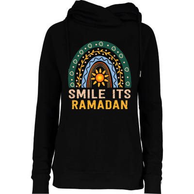 Smile its Ramadan Muslim Eid Mubarak Islamic Ramadan Kareem Womens Funnel Neck Pullover Hood