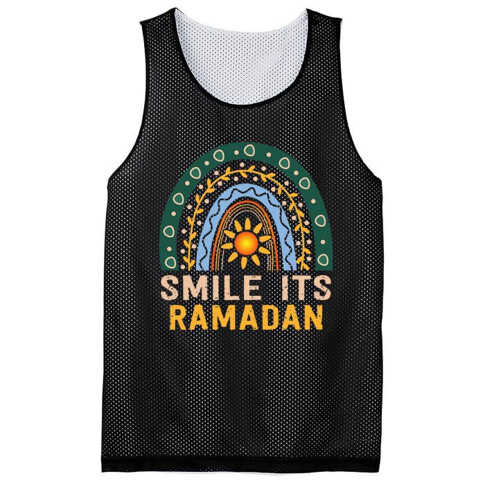 Smile its Ramadan Muslim Eid Mubarak Islamic Ramadan Kareem Mesh Reversible Basketball Jersey Tank