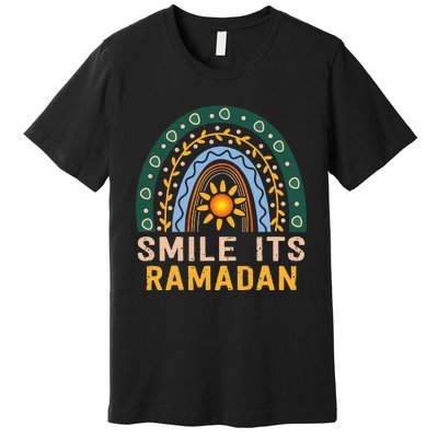 Smile its Ramadan Muslim Eid Mubarak Islamic Ramadan Kareem Premium T-Shirt