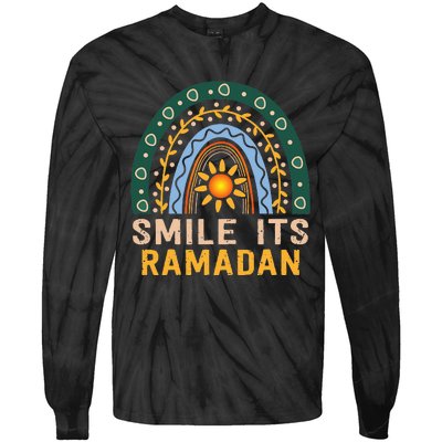 Smile its Ramadan Muslim Eid Mubarak Islamic Ramadan Kareem Tie-Dye Long Sleeve Shirt