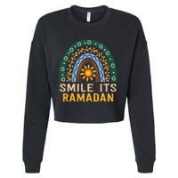 Smile its Ramadan Muslim Eid Mubarak Islamic Ramadan Kareem Cropped Pullover Crew