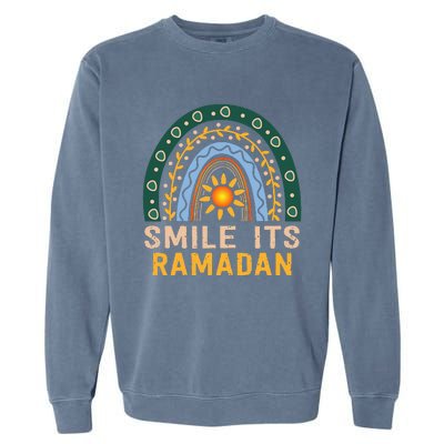 Smile its Ramadan Muslim Eid Mubarak Islamic Ramadan Kareem Garment-Dyed Sweatshirt