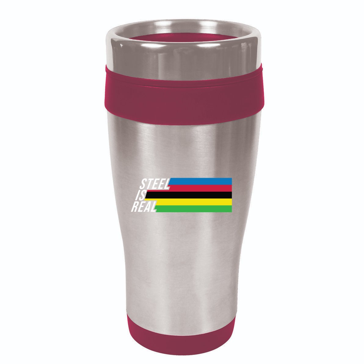 Steel Is Real Bike 16oz Travel Tumbler