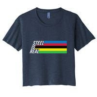 Steel Is Real Bike Women's Crop Top Tee