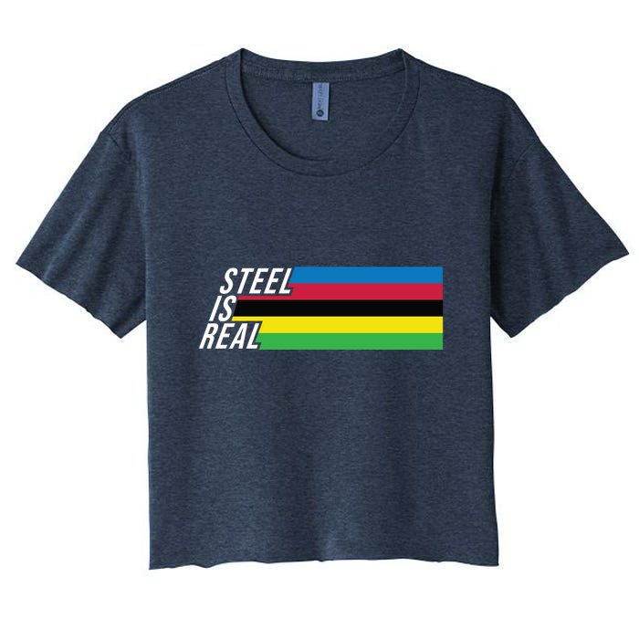 Steel Is Real Bike Women's Crop Top Tee