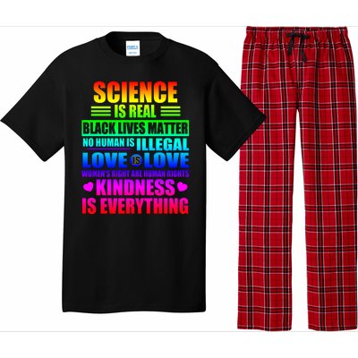 Science Is Real Black Lives Matter No Human Is Illegal Love Is Love Pajama Set