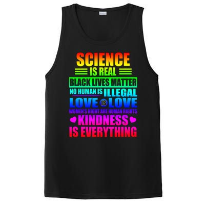 Science Is Real Black Lives Matter No Human Is Illegal Love Is Love PosiCharge Competitor Tank