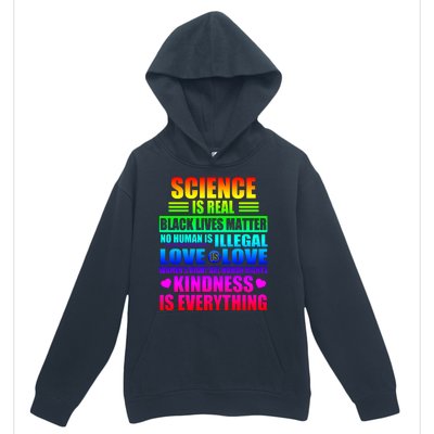 Science Is Real Black Lives Matter No Human Is Illegal Love Is Love Urban Pullover Hoodie