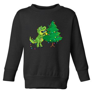 Struggle Is Real Dinosaur T Rex Christmas Tree Star Toddler Sweatshirt