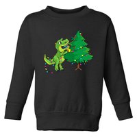 Struggle Is Real Dinosaur T Rex Christmas Tree Star Toddler Sweatshirt