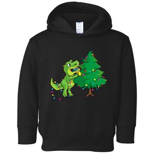 Struggle Is Real Dinosaur T Rex Christmas Tree Star Toddler Hoodie