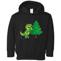 Struggle Is Real Dinosaur T Rex Christmas Tree Star Toddler Hoodie