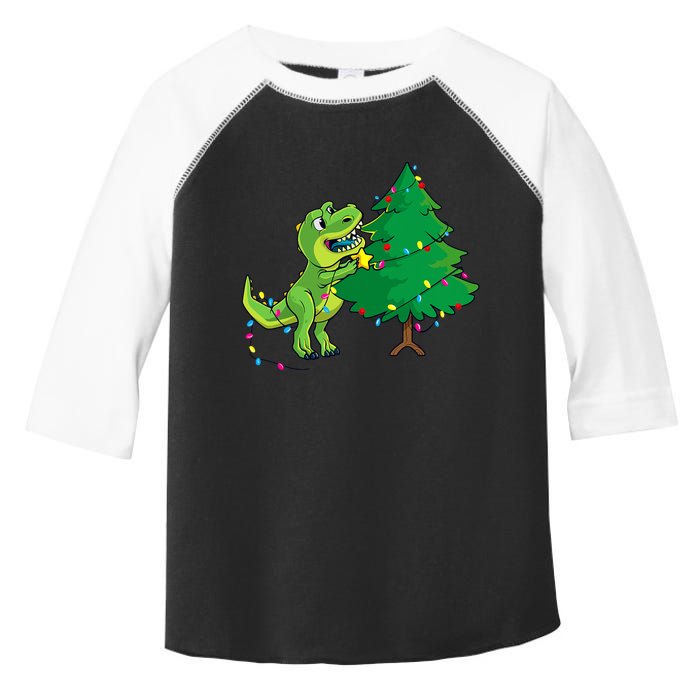 Struggle Is Real Dinosaur T Rex Christmas Tree Star Toddler Fine Jersey T-Shirt