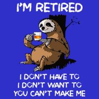 Sloth IM Retired I DonT Have To I DonT Want To You CanT Mousepad