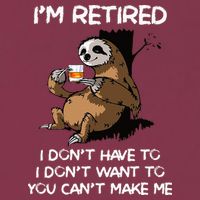 Sloth IM Retired I DonT Have To I DonT Want To You CanT 16oz Travel Tumbler