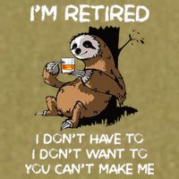 Sloth IM Retired I DonT Have To I DonT Want To You CanT Garment-Dyed Women's Muscle Tee