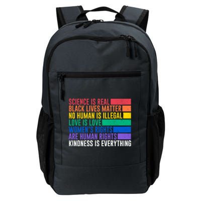 Science Is Real Black Lives Matter Rights Kind Gift Great Gift Daily Commute Backpack