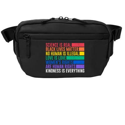 Science Is Real Black Lives Matter Rights Kind Gift Great Gift Crossbody Pack