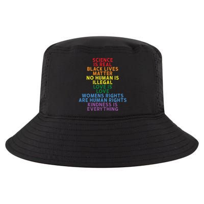 Science Is Real Black Lives Matter Love Is Love Cute Gift Cool Comfort Performance Bucket Hat