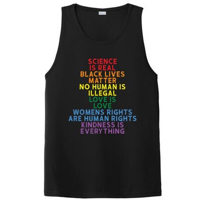 Science Is Real Black Lives Matter Love Is Love Cute Gift PosiCharge Competitor Tank