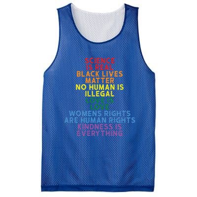 Science Is Real Black Lives Matter Love Is Love Cute Gift Mesh Reversible Basketball Jersey Tank