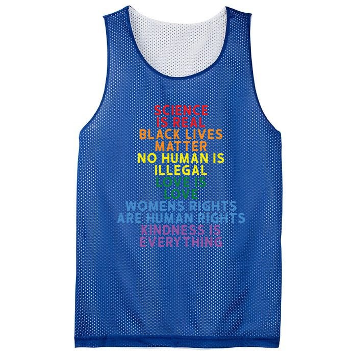 Science Is Real Black Lives Matter Love Is Love Cute Gift Mesh Reversible Basketball Jersey Tank