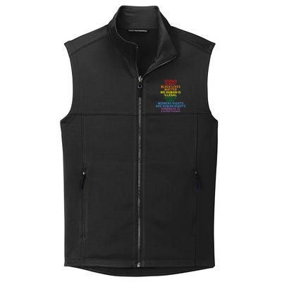 Science Is Real Black Lives Matter Love Is Love Cute Gift Collective Smooth Fleece Vest