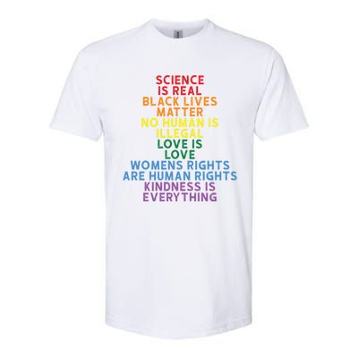 Science Is Real Black Lives Matter Love Is Love Cute Gift Softstyle CVC T-Shirt