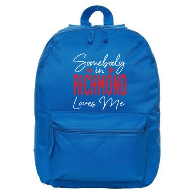 Somebody In Richmond Loves Me Virginia Relationship Matching Cute Gift 16 in Basic Backpack