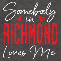 Somebody In Richmond Loves Me Virginia Relationship Matching Cute Gift Vector Backpack
