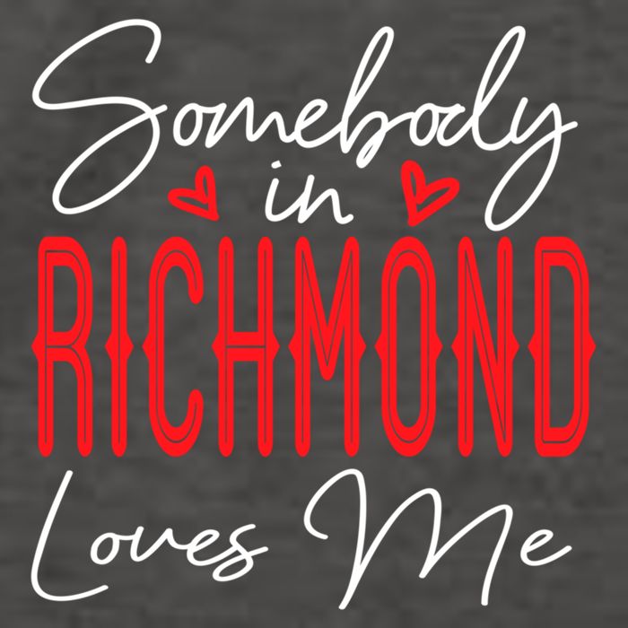 Somebody In Richmond Loves Me Virginia Relationship Matching Cute Gift Vector Backpack