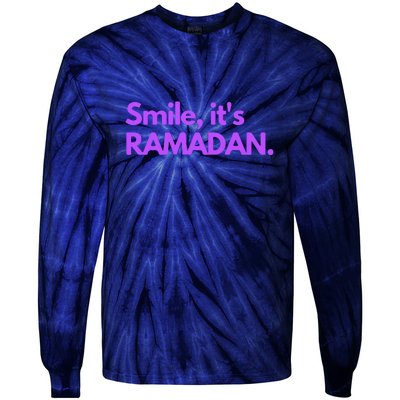 Smile Its Ramadan Celebrating The Holy Month Gift For Ramadan Mubarak Tie-Dye Long Sleeve Shirt