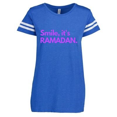 Smile Its Ramadan Celebrating The Holy Month Gift For Ramadan Mubarak Enza Ladies Jersey Football T-Shirt