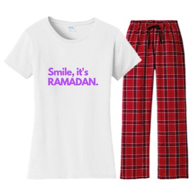 Smile Its Ramadan Celebrating The Holy Month Gift For Ramadan Mubarak Women's Flannel Pajama Set