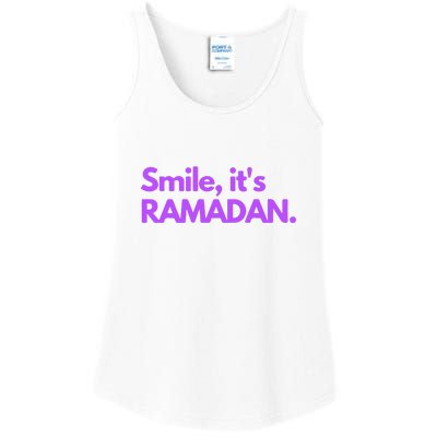 Smile Its Ramadan Celebrating The Holy Month Gift For Ramadan Mubarak Ladies Essential Tank