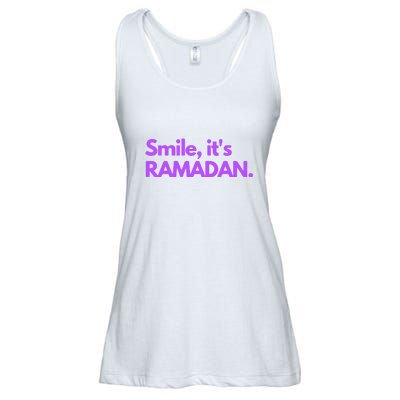 Smile Its Ramadan Celebrating The Holy Month Gift For Ramadan Mubarak Ladies Essential Flowy Tank