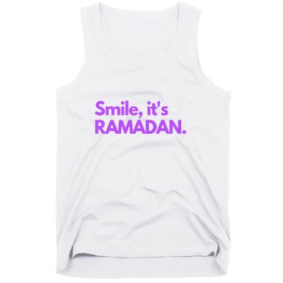 Smile Its Ramadan Celebrating The Holy Month Gift For Ramadan Mubarak Tank Top