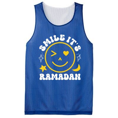 Smile Its Ramadan Present Muslim Eid Clothe Ramadan Mubarak Gift Mesh Reversible Basketball Jersey Tank