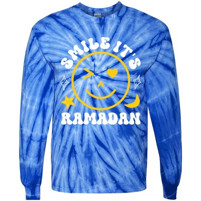 Smile Its Ramadan Present Muslim Eid Clothe Ramadan Mubarak Gift Tie-Dye Long Sleeve Shirt