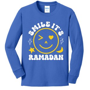 Smile Its Ramadan Present Muslim Eid Clothe Ramadan Mubarak Gift Kids Long Sleeve Shirt