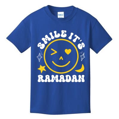 Smile Its Ramadan Present Muslim Eid Clothe Ramadan Mubarak Gift Kids T-Shirt