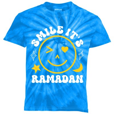 Smile Its Ramadan Present Muslim Eid Clothe Ramadan Mubarak Gift Kids Tie-Dye T-Shirt