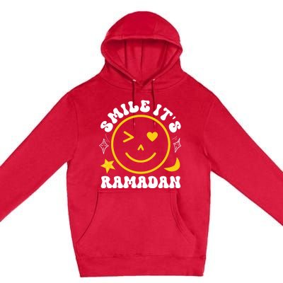 Smile Its Ramadan Present Muslim Eid Clothe Ramadan Mubarak Gift Premium Pullover Hoodie