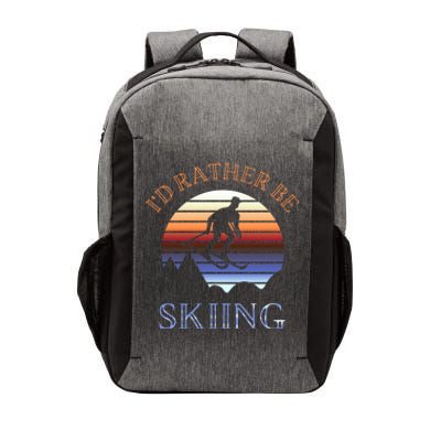 Skier Id Rather Be Skiing Ski Graphic Design Cute Gift Vector Backpack