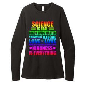 Science Is Real Black Lives Matter No Human Is Illegal Love Is Love Womens Righ Womens CVC Long Sleeve Shirt